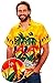 Funky Hawaiian Shirt, Parrot, Yellow, XXL
