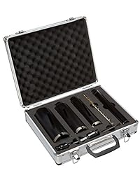 Juego de brocas de Steel Dragon Tools de 3 piezas de 1.5” a 2.5” con núcleo de diamante seco con hexagonal, adaptadores SDS y funda