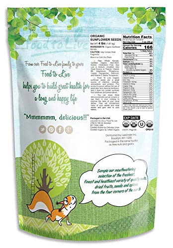 Organic Sunflower Seeds, 4 Pounds - Hulled, Raw, Non-GMO, Dried Kernels, Unsalted, Kosher, Vegan, Keto, Paleo, Sirtfood… - Image 3
