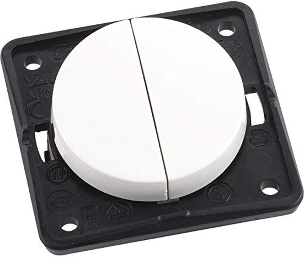 Hager Integro – Double Two-Way Switch Polar White