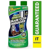 DISSOLVE Liquid Hair & Grease Clog Remover | Drain Opener | Drain cleaner | Toilet Clog Remover, 31 oz