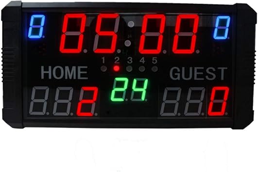 GAN XIN - Marcador LED con Pantalla de 14 dígitos para Baloncesto ...
