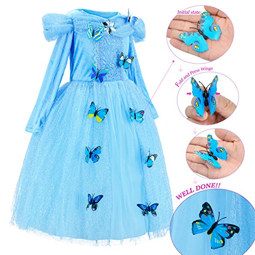 image for Party Chili Princess Cinderella Costume Girls Dress Up With Accessorie