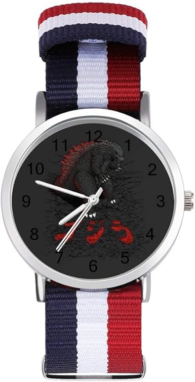 Godzilla The Great Daikaiju Freizeit-Armbanduhr, geflochtene Uhr mit