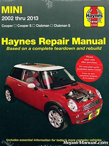 ミニクーパー　MINI Cooper サービスマニュアル 2007-2013 Mini Cooper (R55, R56, R57) Service Manual: 2007, 2008, 2009, 2010