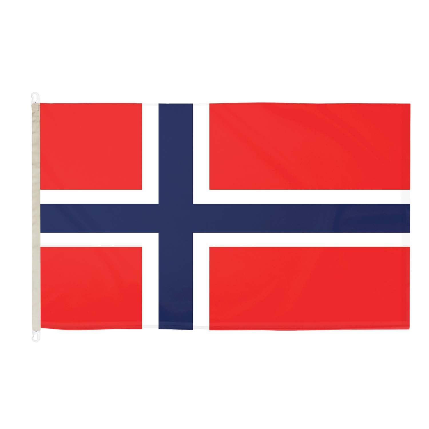 DuraFlag Norway 5ft x 3ft with Clips/Hooks - Premium Quality 5x3 Norwegian Flags