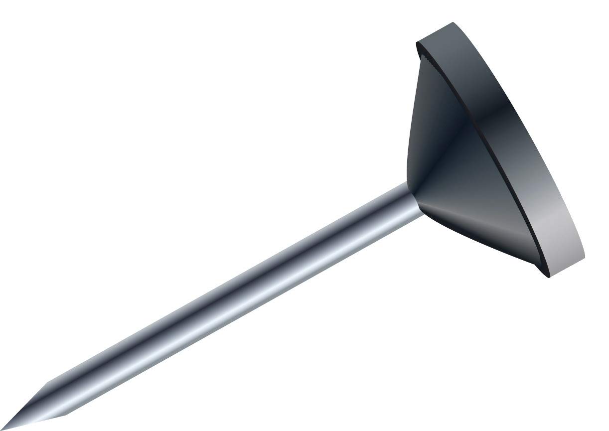 Exacompta - Ref 14501E - Flat-Headed Pins (Pack of 100) - 8mm Width x 5mm Height in Size - Suitable for Pinboards or Corkboards in Offices, Homes & Businesses - Black