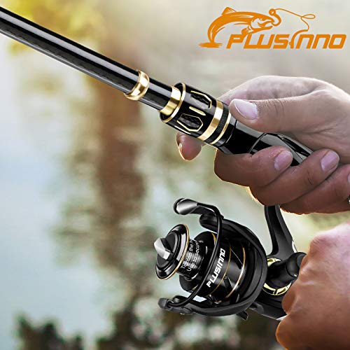 PLUSINNO Fishing Rod and Reel Combos Set,Telescopic Fishing Pole with