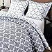 downluxe Printed King Size Comforter Set - Grey King Comforter, Soft Bedding Sets for All Seasons -3 Pieces - 1 Comforter (104