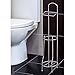 Tatkraft Grace Toilet Paper Holder Freestanding Bathroom Toilet Tissue Paper Roll Storage Holder Stand, Chrome Finish