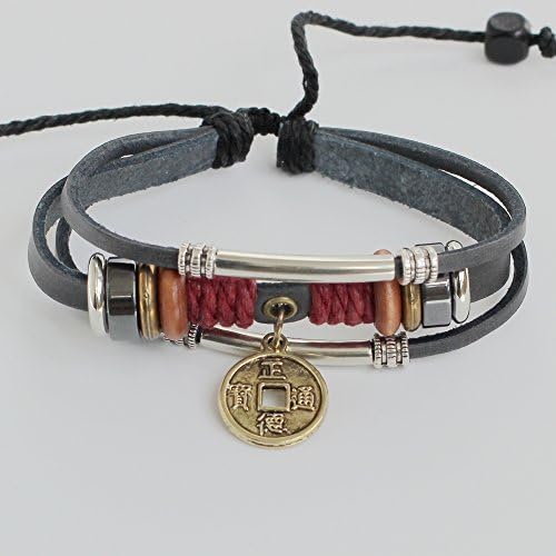 Men's leather bracelet Women's leather bracelet Chinese ancient coin bracelet Charm bracelet Beads bracelet Rings bracelet Tubes bracelet Bands bracelet Bangle bracelet Fashion bracelet