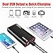 Audew Portable Jump Starter, 13800mAh Car Jumper, 500A Auto Battery Booster, Battery Jumper with Aluminum Alloy Shell & Upgraded Smart Jump Cable (Up to 5L Gas or 3L Diesel Engine)