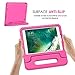 MoKo Case Fit Apple 2018/2017 iPad 9.7 6th/5th Generation/iPad Air/iPad Air 2 - Kids Friendly Shock Proof Convertible Handle Light Weight Protective Stand Cover, Magenta