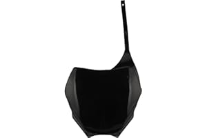 POWERMOTOR Motorcycle Front Number Plate,Enduro Dirt Bike Plastic Number Plate for Yamaha YZ250F YZ450F YZ125 YZ250 WR450F 2006 to 2019 Moped Motorcycle Accessories-Black