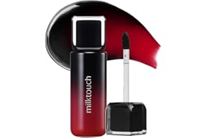 MILKTOUCH Black Peel Off Lip Tattoo - Long-Lasting Matte Lip, Waterproof & Transfer-Proof, Highly Pigmented, Stay-On-All-Day Lip Tint Stain (4.5g) #03 Black Apple