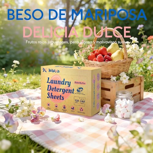 Laundry Detergent Sheets - Laundry Sheets, 240 Loads (Butterfly Kiss)