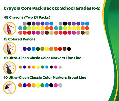 Crayola Back To School Supplies For Girls Boys Amazon Exclusive Art Set 80 Piece Pricepulse