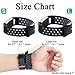 Maledan Replacement Sport Bands with Air Holes Compatible for Fitbit Charge 2, Black/Gray, Large