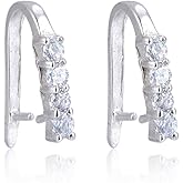 2pcs Adabele Authentic 925 Sterling Silver 15mm Pendant Clasp Pinch Bails Cubic Zirconia CZ Clip Tarnish Resistant for DIY Craft Jewelry Making SS203-3