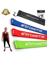 athleema Conjunto de 3 de bucle Bandas de Resistencia (ligero, medio, pesado) 10" x 2"