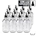 Mist spray/ Glass Medicine Bottle - Amber Boston Clear Round Bottles 4OZ. 12Pack - For Essential Oils, Scents, Travel, Perfume Kitchen, Bath, Cooking, Labs, Laundry, Cosmetic.- Re-Usable -By Katzco