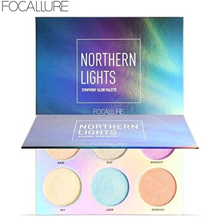 Aiweikang Chameleon Brightening Illuminator Powder FOCALLURE Highlighter Palette Facial Makeup Cosmetic