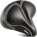 Bikeroo Oversized Comfort Bike Seat Most Comfortable Replacement Bicycle Saddle - Universal Fit for Exercise Bike and Outdoor Bikes - Wide Soft Padded Bike Saddle for Women and Men