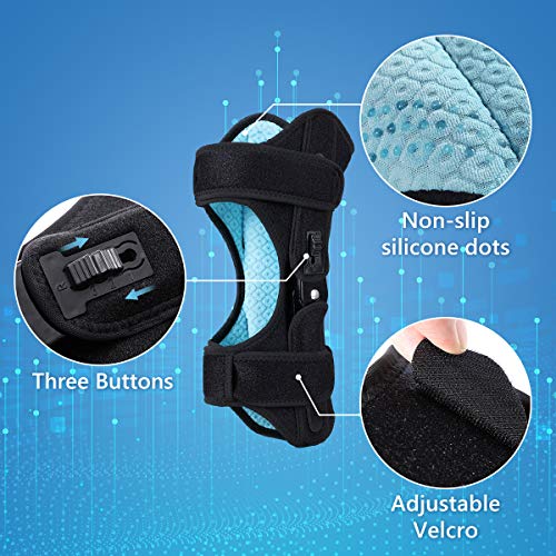 Slimerence New Knee Protection Booster 3-Speed Powerful Spring Force Adjustment Power Lift Joint Support Non-Slip for Sports Climbing Reduces Soreness Old Cold Leg Unisex 1 Pair Black L - Thumbnail 2