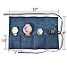 Hide & Drink, Leather Watch Roll Organizer Handmade from Full Grain Leather, Holds Up to 4 Watches, Easy Carry On Watchlover Storage (Slate Blue)