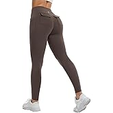 baleaf Workout Leggings for Women with Pockets Drawstring Tummy Control Scrunch Butt 7/8 Ankle Petite Yoga Pants Running