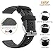 Gear S3 Frontier/Classic Soft Silicone Watch Bands 22mm Rubber Watch Strap with Stainless Steel Buckle Replacement Wristband for Samsung Gear S3 Frontier/Classic Smart Watch - Black/Gray Stitching