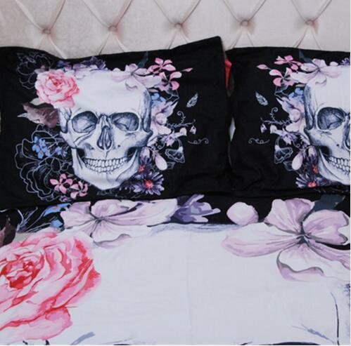 Single Multicolor Trust 100 3d Skull Bedding Sets Polyester Fully
