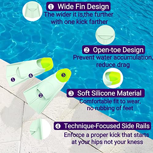 Kids Silicone Swim Fins ¨C Flexible Flippers For Pool, Diving, And Swim