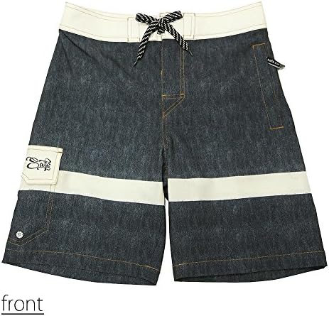 SAFS Women's Board Shorts Denim Cover Ups Faux Jeans Swim Trunks Surf Black 12
