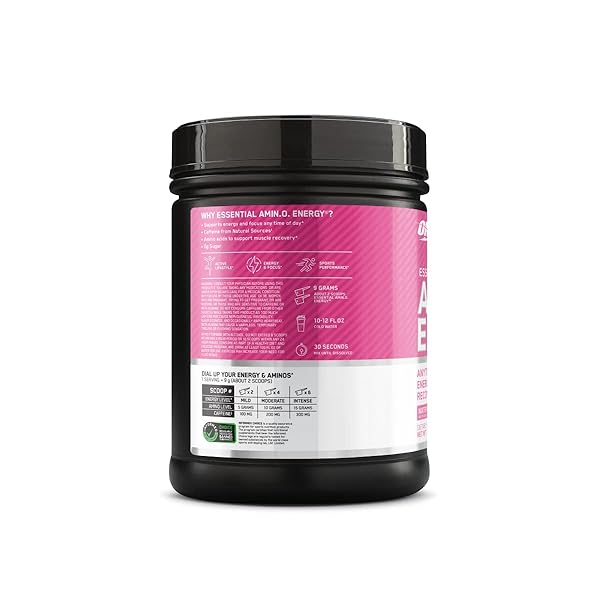 OPTIMUM NUTRITION ESSENTIAL AMINO ENERGY WITH GREEN TEA AND GREEN COFFEE EXTRACT, FLAVOR: WATERMELON, 65 SERVINGS