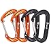 Favofit 12KN Heavy Duty Aluminium Carabiners (Weight Limit at 2697 lbs Each), Carabiner Clips for Hammock, Camping, Hiking, Backpacking, Keychain, Dog Leash & Harness etc.