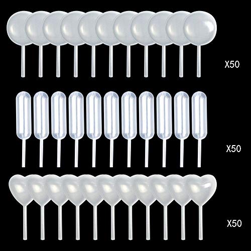 Tomnk 150pcs 4ml Cupcake Pipettes Plastic Squeeze Dropper Liquid