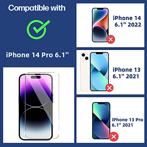 AVOAR 3 Pack Screen Protector for iPhone 14 Pro, for iPhone 14 Pro