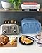 RITZ Polyester / Cotton Quilted Four Slice Toaster Appliance Cover, Dust and Fingerprint Protection, Machine Washable, Light Blue