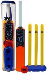 Gunn & Moore GM Striker Cricket Set Rubber Grip Bat Soft Ball Wicket Stumps view 2