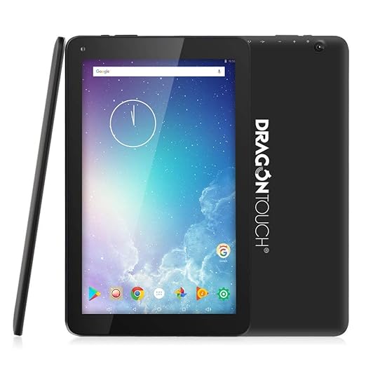 Dragon Touch Android Tablet V10 10 Inch GPS Android 7.0 Nougat MTK Quad Core 1GB RAM 16GB Speicher, 800x1280 IPS Display mit 