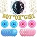 Gender Reveal Party Decorations Supplies - Real Gold Glitter Boy Or Girl Banner, Gender Reveal Balloon With Confetti - Ultimate 27 Piece Pink And Blue Baby Reveal Party Supplies Set