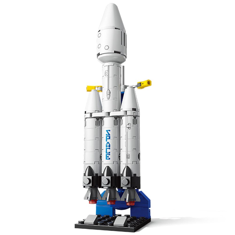 79-Piece Rocket Ship Building Blocks Set | STEM Educational Space Toy for Kids Ages 6-12 | Creative Construction Kit for Solo & Group Play | Compatible with Major Brands