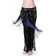 ROYAL SMEELA Belly Dance Hip Scarf Fringe Bellydance Scarves Sequin Belly Dancing Outfit Costume