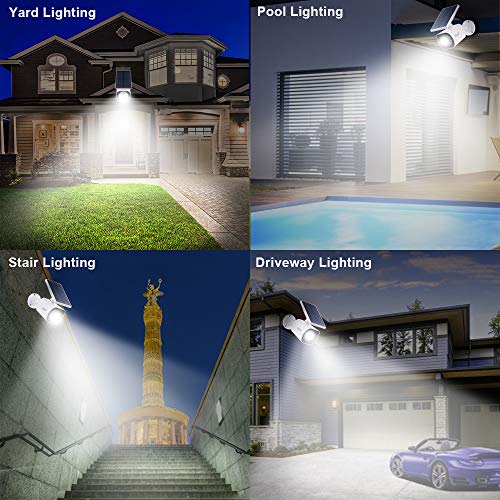 Solar Motion Sensor Light，BNT Flood Light Security Super Bright LED Outdoor Light with 800Lm Waterproof Solar Power Charging Motion Sensor Lights Adjustable Head for Garage Yard, Wall Porch,Pack of 2 - Thumbnail 4