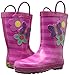 Western Chief Unisex-Child Waterproof Printed Rain Boot with Easy Pull on Handles, Blossom Cutie, 9 M US Toddler