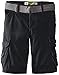 Lee Big Boys' Dungarees Belted Wyoming Cargo Short, Black, 12