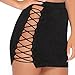 Antopmen Women Sexy Spaghetti Strap Crop Top Side Lace Up Skirt Outfit Two Piece Bodycon Bandage Dress (Small, Black)