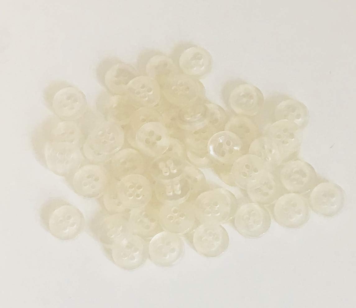 Sewing Essentials Online 20 Cream 4-hole Shirt Blouse Buttons 8mm Cardigan Arts & Crafts FREE UK P&P
