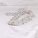 XINFANGXIU Rhinestone Applique Belt Beaded Sew Iron on Crystal Trim for Wedding Dress Sash Bridal - Silver